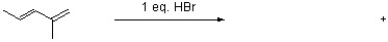 Draw structures for the two major products of the following reaction.  