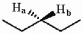 The protons marked H<sub>a</sub> and H<sub>b</sub> in the molecule below are ________.   A)  chemically equivalent or homotopic B)  enantiotopic C)  diastereotopic D)  endotopic E)  none of the above