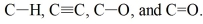 Rank the following bonds in order of increasing stretching frequency (cm<sup>-1</sup>) in IR spectroscopy:  