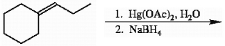 Draw the major organic product generated in the reaction below. Pay particular attention to regio- and stereochemical detail.  