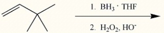 Draw the major organic product generated in the reaction below. Pay particular attention to regio- and stereochemical detail.  