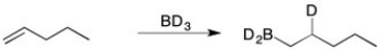 Use a transition state to explain the regiochemistry of the reaction below. Make sure to include correct partial charges.  