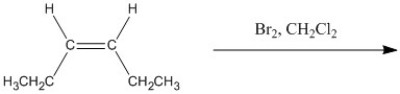 Draw the major organic product(s) generated in the reaction below. Pay particular attention to regio- and stereochemical detail.  