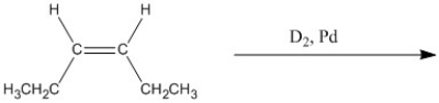 Draw the major organic product(s) generated in the reaction below. Pay particular attention to regio- and stereochemical detail.  