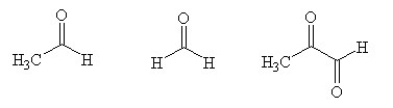 An unknown compound with empirical formula C<sub>3</sub>H<sub>5</sub> was treated with Br<sub>2</sub>/CCl<sub>4</sub>.<sub> </sub>The bromine solution went from orangish/red to clear immediately at room temperature. Upon treatment with O<sub>3</sub> followed by work-up with dimethylsulfide the following products were identified. From the information provided what is/are the most likely structure(s)  for this unknown compound.   A)    B)    C)    D)    E)  both A and D