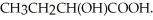 Draw the Fischer projection of (S)-2-hydroxybutanoic acid,  
