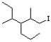 Identify the correct IUPAC name for the following structures.   A)  4-(2-iodo-1-methylethyl) -3-methylheptane B)  3-s-butyl-1-iodo-2-methylhexane C)  1-iodo-2,4-dimethyl-3-propylhexane D)  2,4-dimethyl-1-iodo-3-propylhexane