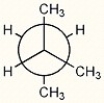 Convert the Newman structure below to the equivalent line-angle structure.  