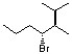 In a Newman projection, siting down the C3-C4 bond, draw the structure below in its most stable conformation.  