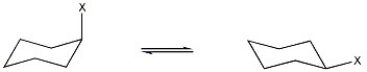 Consider the equilibrium shown below. When one looks at the equilibrium where X = CH<sub>3</sub> and the one where X = CH(CH<sub>3</sub>) <sub>2</sub>, how do the values of the equilibrium constants (Ks)  compare?   A)  The Ks are equal. B)  The K where X = CH<sub>3</sub> is greater. C)  The K where X = CH(CH<sub>3</sub>) <sub>2</sub> is greater. D)  The Ks differ only slightly and are both less than 1.