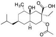 Circle all substituents that would be expected to occupy an axial position in the fused bicyclic structure below.  