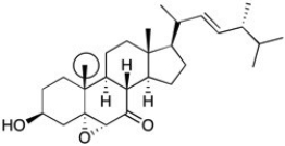 Draw the molecule below in a stable chair conformation and indicate whether the circled group is axial or equitorial.  