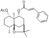 The following natural product has been examined for cytotoxic activity. How should this natural product be classified?   A)  monoterpene B)  sesquiterpene C)  diterpene D)  triterpene