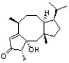 The following compound was isolated from the liverwort Porella chilensis and has shown to be effective in inhibiting the human pathogen Pseudomonas aeruginosa. Show that this structure belongs to the terpene family by dividing the molecule up into each isoprene unit and then give the terpene classification.
