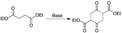 What type of reaction is shown below?   A)  Aldol condensation B)  Claisen Condensation C)  Michael Addition D)  Alkylation