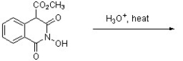 The following compound was found to inhibit HIV-1 (J. Med. Chem. 2011, 1812) . Predict the structure of the hydrolysis product.   A)    B)    C)    D)   