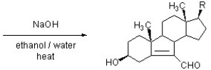 The following compound isolated from a marine sponge has been found to have anti-tubercular activity (Tet. Lett. 2007, 8851). Show how it may be constructed by an aldol reaction by drawing a structure of the starting material.  