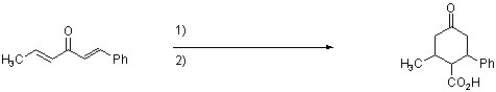 Complete the following reaction by filling in the necessary reagents.  