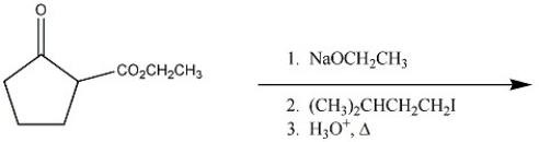 Provide the major organic product of the following reaction sequence.  
