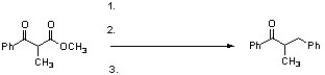 Complete the following synthesis by filling in the missing reagents.  