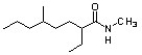 Identify the correct IUPAC systematic name for the structure below.   A)  N-methyl-2-ethyl-5-methyloctanamide B)  6,N-dimethylnonane-3-carboxamide C)  5,N-dimethyl-2-ethyloctanamide D)  2-ethyl-5,N-dimethyloctanamide