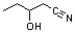 What is the common name for the following carboxylic acid derivative?   A)  β-hydroxybutyronitrile B)  1-cyano-2-butanol C)  β-hydroxyvaleronitrile D)  γ-hydroxyvaleronitrile E)  2-hydroxypentane nitrile