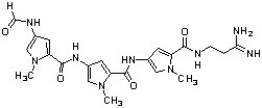 Distamycin and derivatives have exhibited antiviral, antibiotic, and antitumor activity by binding to the minor groove of DNA (J. Med. Chem. 2004, 2133). Place a line through each bond of distamycin that would be cleaved by acid hydrolysis.  