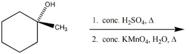 Provide the major organic product of the following reaction sequence.  