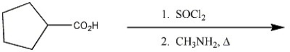 Provide the major organic product of the following reaction sequence.  