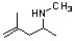 Provide the correct IUPAC name for the following amine.   A)  4-(methylamino) -2-methyl-1-pentene B)  2,N-dimethyl-1-penten-4-amine C)  4,N-dimethyl-4-penten-2-amine D)  1,3,N-trimethyl-3-buten-1-amine