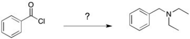 Show what reagents are needed to carry out the following transformation.  