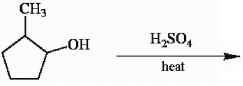 Draw all likely products of the following reaction and circle the product you expect to predominate.  