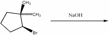 Provide the structure of the major alkene product of the reaction below.  