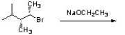 Provide a structure for the major substitution and elimination product of the following reaction.  