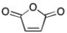 Maleic anhydride (below) undergoes addition polymerization. Draw the structure of the polymer that results.  