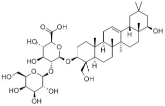Soyasaponin is a natural product found in soybeans. It is an antioxidant and antiinflammatory compound. Circle the aglycone in soyasaponin.  