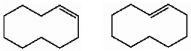 Are the two compounds shown below best described as cis-trans isomers, constitutional isomers, or not isomeric?  