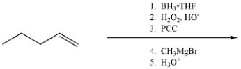 Provide the major organic product of the reaction shown below.  