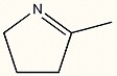 Give the structure of the acyclic compound from which the following imine was formed.  
