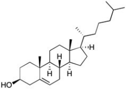 The structure of cholesterol is shown below. How many allylic carbons are there in this structure?   A)  2 B)  3 C)  4 D)  5