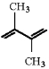 Draw the structure of the major product which results when the diene shown is treated with HBr at -80°C.  