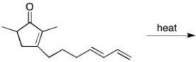 Draw the major organic product that results from the intramolecular Diels-Alder reaction.  