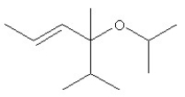 What is the complete systematic IUPAC name for the following compound?   A)  4-(1-methylethoxy) -4-isopropyl-4-methylpent-2-ene B)  4-isopropyl-2,4-dimethylhept-5-en-3-ol C)  isopropyl-(4-isopropyl-4-methylbut-2-enyl)  ether D)  (E) -4-isopropoxy-4,5-dimethylhex-2-ene E)  4-isopropyl-4-methylbut-2-en-isopropyl ether