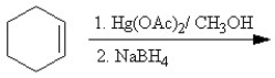 Which of the following reactions or series of reactions will lead to the formation of methoxycyclohexane? A)    B)    C)    D)    E)   