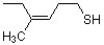 What is the correct IUPAC name for the following structure?   A)  (Z)  4-methyl-3-hexen-1-thiol B)  (Z)  6-mercapto-3-methylhex-3-ene C)  (E)  6-mercapto-3-methylhex-3-ene D)  (E)  4-methylhex-3-en-1-thiol