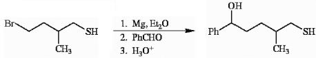 Point out the flaw in the synthetic scheme shown below.  