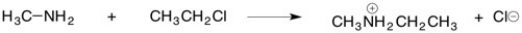 In the reaction below, label each reactant as a nucleophile or an electrophile.  