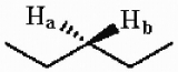 The protons marked H<sub>a</sub> and H<sub>b</sub> in the molecule below are ________.   A)  chemically equivalent or homotopic B)  enantiotopic C)  diastereotopic D)  endotopic E)  none of the above