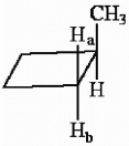 The protons marked H<sub>a</sub> and H<sub>b</sub> in the molecule below are ________.   A)  chemically equivalent B)  enantiotopic C)  diastereotopic D)  endotopic E)  none of the above