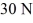 A force of   Stretches a very light ideal spring   From equilibrium.What is the force constant (spring constant) of the spring? A) 41 N/m B) 22 N/m C) 34 N/m D) 46 N/m